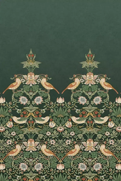 William Morris Strawberry Thief Unpasted Wall Mural