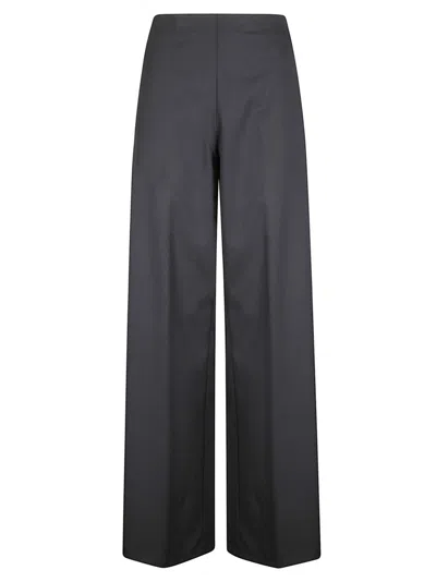 Stefano Mortari Classic Black Trousers With Side Zip Fastening In Black