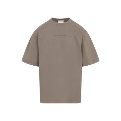 Mordecai Taupe T-shirt With Sporty Stripes In Brown