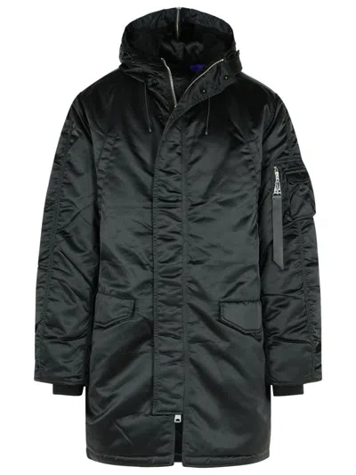 Alpha Industries N-3b Uv Black Nylon Parka In Black