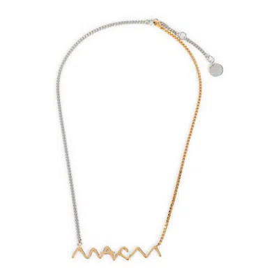 Marni Gold And Palladium Brass Necklace In Gold