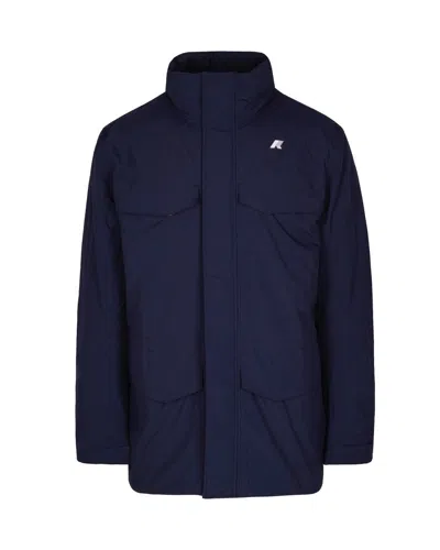 K-way Warm Ottoman Jacket With Windproof Features In Blue