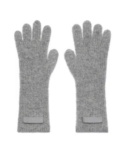 Jacquemus Les Gants Gros Grain Alpaca Blend Gloves In Gray