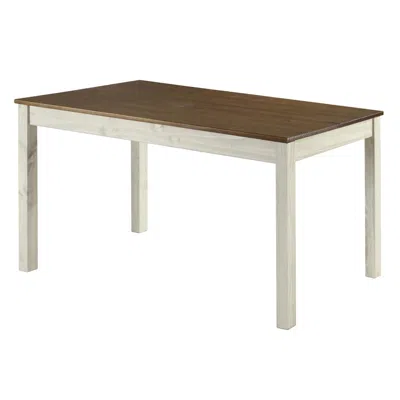 Os Home And Office Furniture Model Cadbtb6 Cottage Series Dining Table In Distressed White