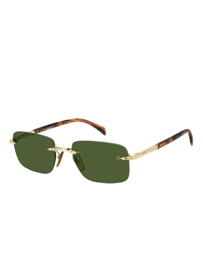 Eyewear By David Beckham Rimless Sunglasses In Brown