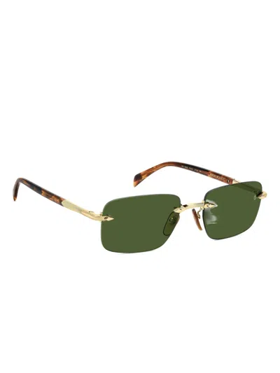 Eyewear By David Beckham Rimless Sunglasses In Brown