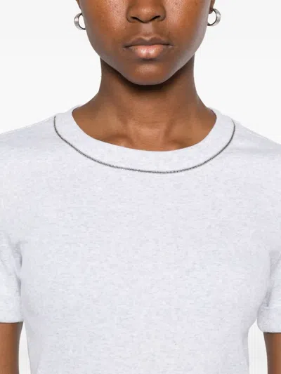 Peserico Fitted Short Sleeve Cotton T-shirt In White