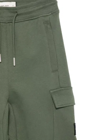 Calvin Klein Drawstring-waist Cargo Trousers In Green