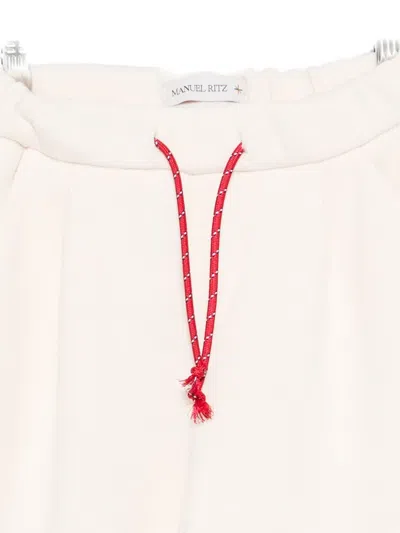 Manuel Ritz Drawstring Trousers In White
