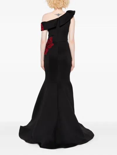 Aavva Sequin-embellished Fishtail Dress In Black