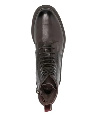 Sturlini Firenze Lace-up Leather Boots In Brown