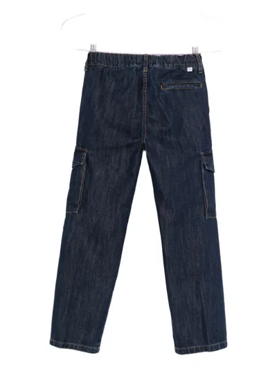 Manuel Ritz Cargo Denim Trousers In Blue