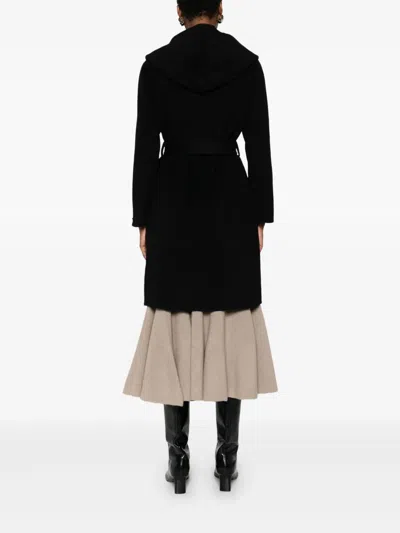 Glox Belted Coat In Black