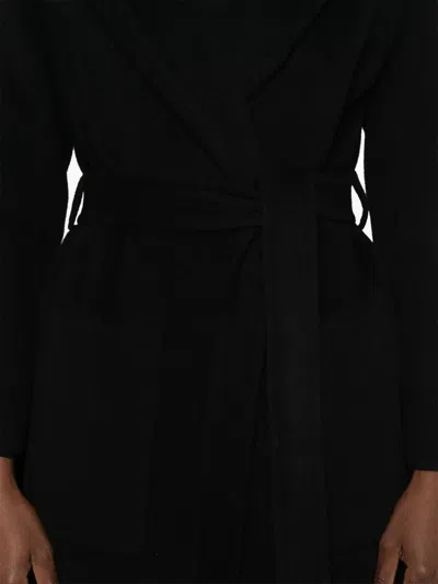Glox Belted Coat In Black