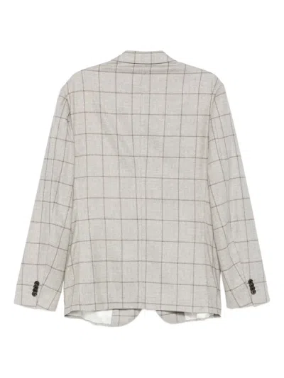 CHECKED SINGLE-BREASTED JACKET