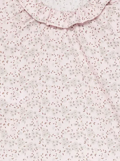 RUFFLED FLORAL-PRINT BLOUSE