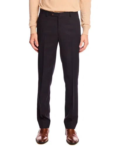 Paisley & Gray Downing Slim Fit Flat Front Grid Dress Pants In Blue