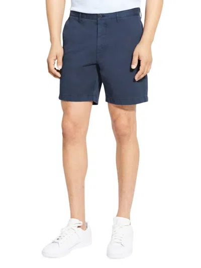Theory Curtis Slim Fit Internal Drawstring Shorts In Blue