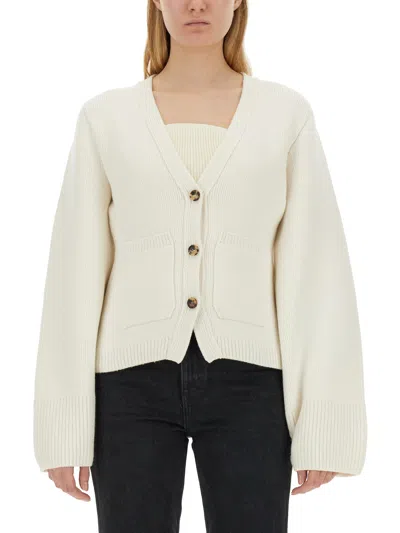 Khaite Scarlet Cashmere Cardigan In Neutral