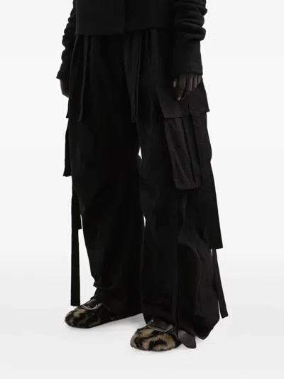 Dolce & Gabbana Waxed Faille Cargo Pants In Black