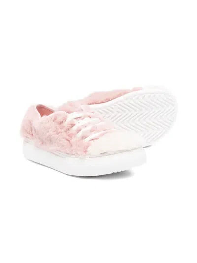 Marni Faux-fur Sneakers In Pink