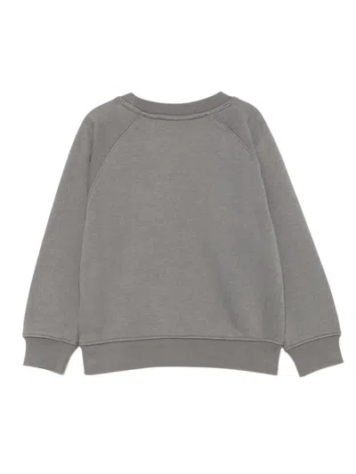 Calvin Klein Logo-embroidered Sweatshirt In Gray