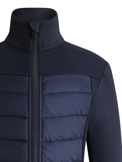 Fusalp Quilted-panel Jacket In Blue