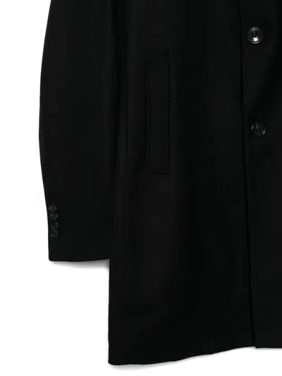 Tagliatore Buttoned Coat In Black