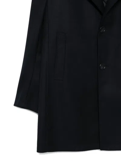 Tagliatore Buttoned Coat In Black