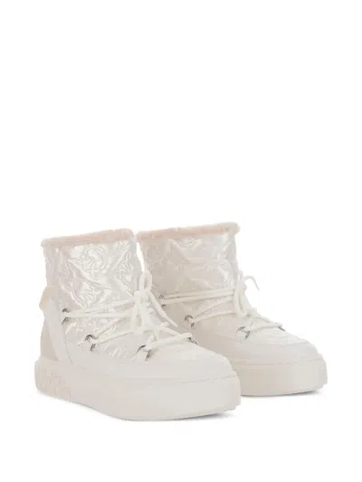 Pinko Yoko 19 Quilted Ankle Boots In White
