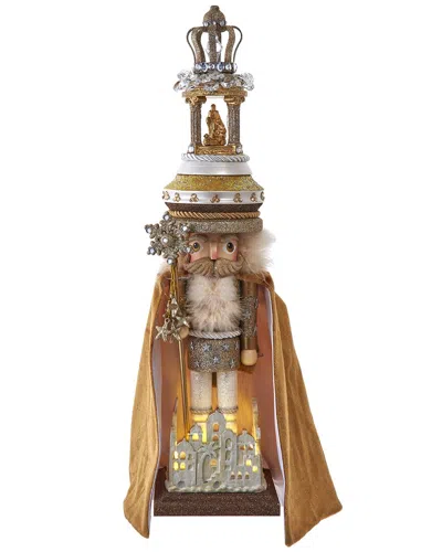 Kurt Adler Battery Operated 19.5-inch Hollywood Nutcrackers Lighted O Holy Night Nutcracker In Gold