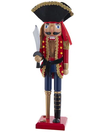 Kurt Adler 15-inch Pirate Nutcracker With Peg Leg In Red