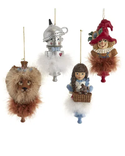 Kurt Adler 6-inch Holly Hats Wizard Of oz Boxed Set Ornaments In Multi