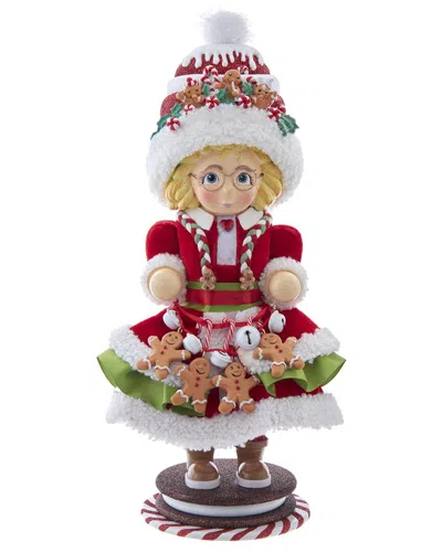 Kurt Adler 14-inch Hollywood Nutcrackers Mrs. Claus Gingerbread Nutcracker In Red