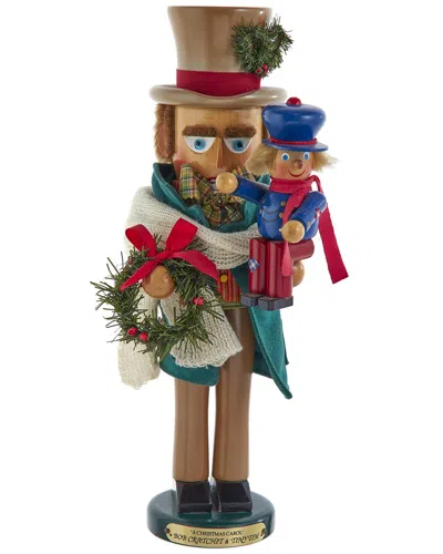 Kurt Adler 17-inch Limited Edition Steinbach Bob Cratchit With Tiny Tim Nutcracker In Multi