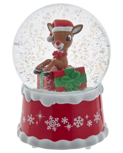 Kurt Adler 100mm Rudolph In Present Water Globe In Multi