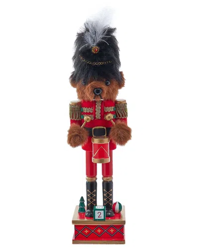 Kurt Adler 11-inch Teddy Bear Nutcracker In Red