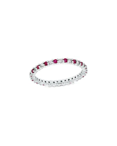 Levaron 14k 0.55 Ct. Tw. Diamond & Ruby Stackable Ring