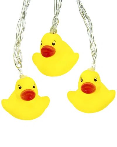 Kurt Adler 10-light Yellow Duck Warm White Led Lights