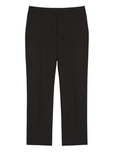 Weekend Max Mara Wool Trousers With Belt Loops In Black