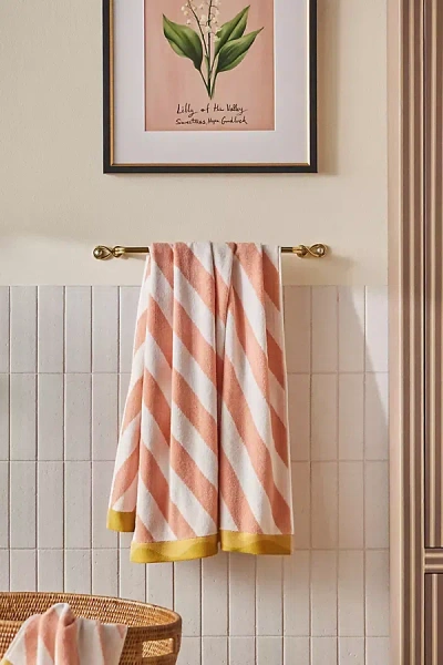 Maeve Cotton Patterned Towel Collection In Pink