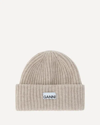 Ganni Beanie Cap In Blue