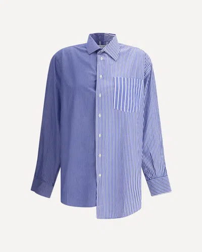 E.l.v Denim E. L.v. Denim Striped Diana Shirt In Blue