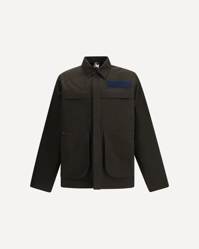 Gr10k Alpha Patch-pocket Cotton Shirt Jacket In Black