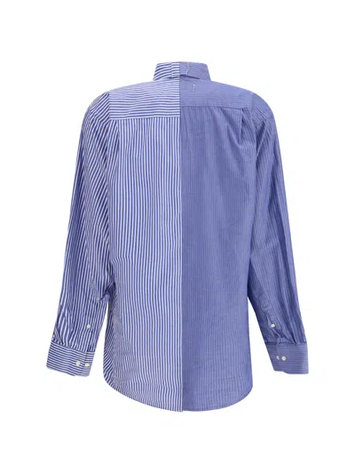 E.l.v Denim E. L.v. Denim Striped Diana Shirt In Blue