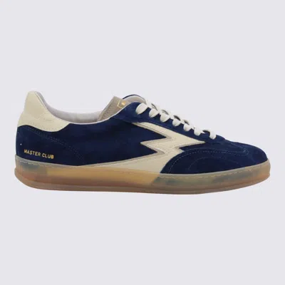Moa Master Of Arts Navy Leather Sneakers In Multi