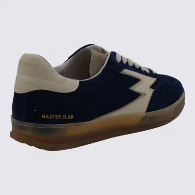 Moa Master Of Arts Navy Leather Sneakers In Multi