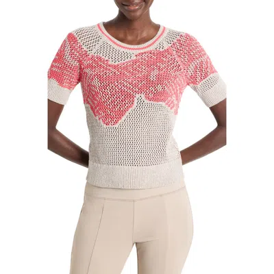 Nz Active By Nic+zoe Dancing Open Stitch Sweater In Multi