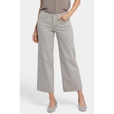 Nydj Teresa High Rise Ankle Wide Leg Jeans In Hidden Lodge In Brown
