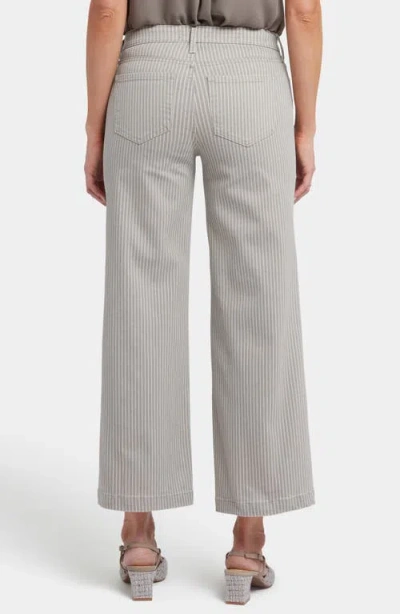 Nydj Teresa High Rise Ankle Wide Leg Jeans In Hidden Lodge In Brown